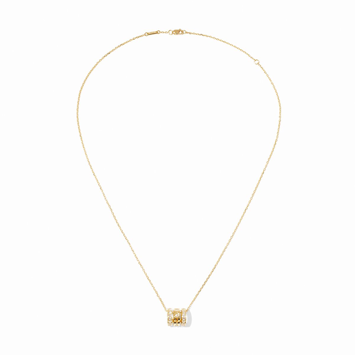 Pendentif Pulse pavé 3 rangs