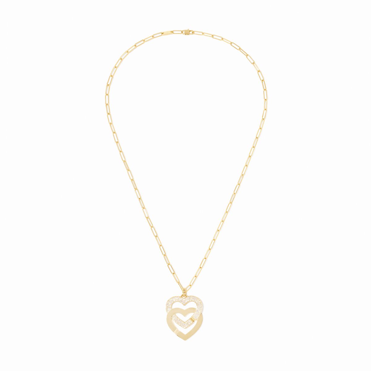 Pendant on chain Double Cœurs R27