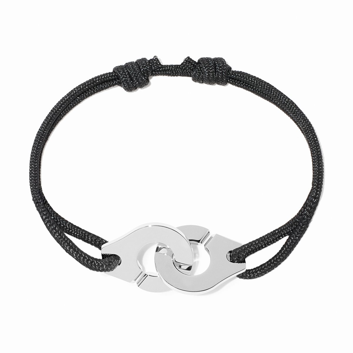 Bracelet sur cordon Menottes dinh van très grand modèle