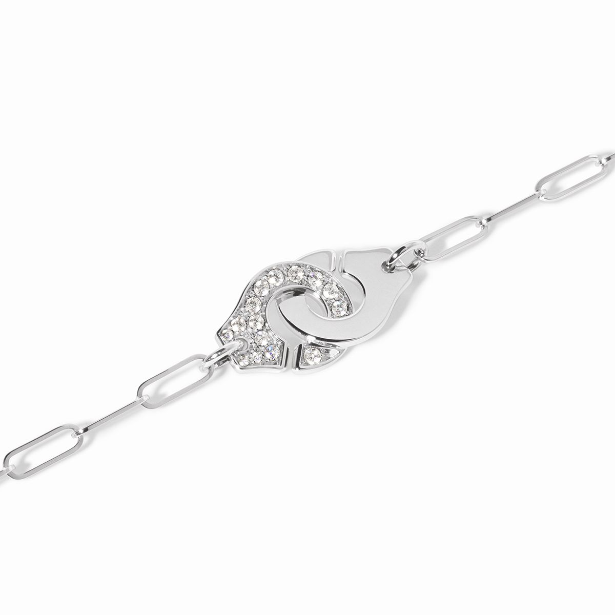 Bracelet sur chaîne Menottes dinh van moyen modèle 