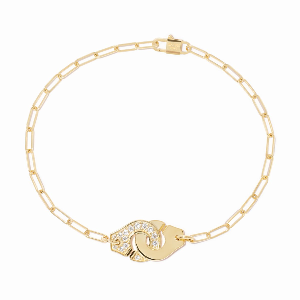 Bracelet sur chaîne Menottes dinh van petit modèle