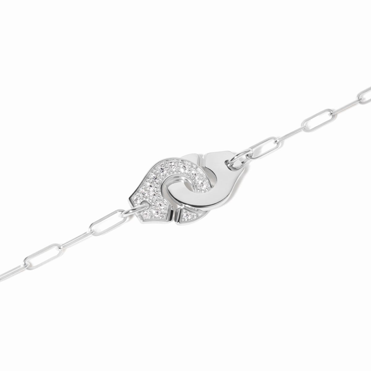 Bracelet sur chaîne Menottes dinh van petit modèle