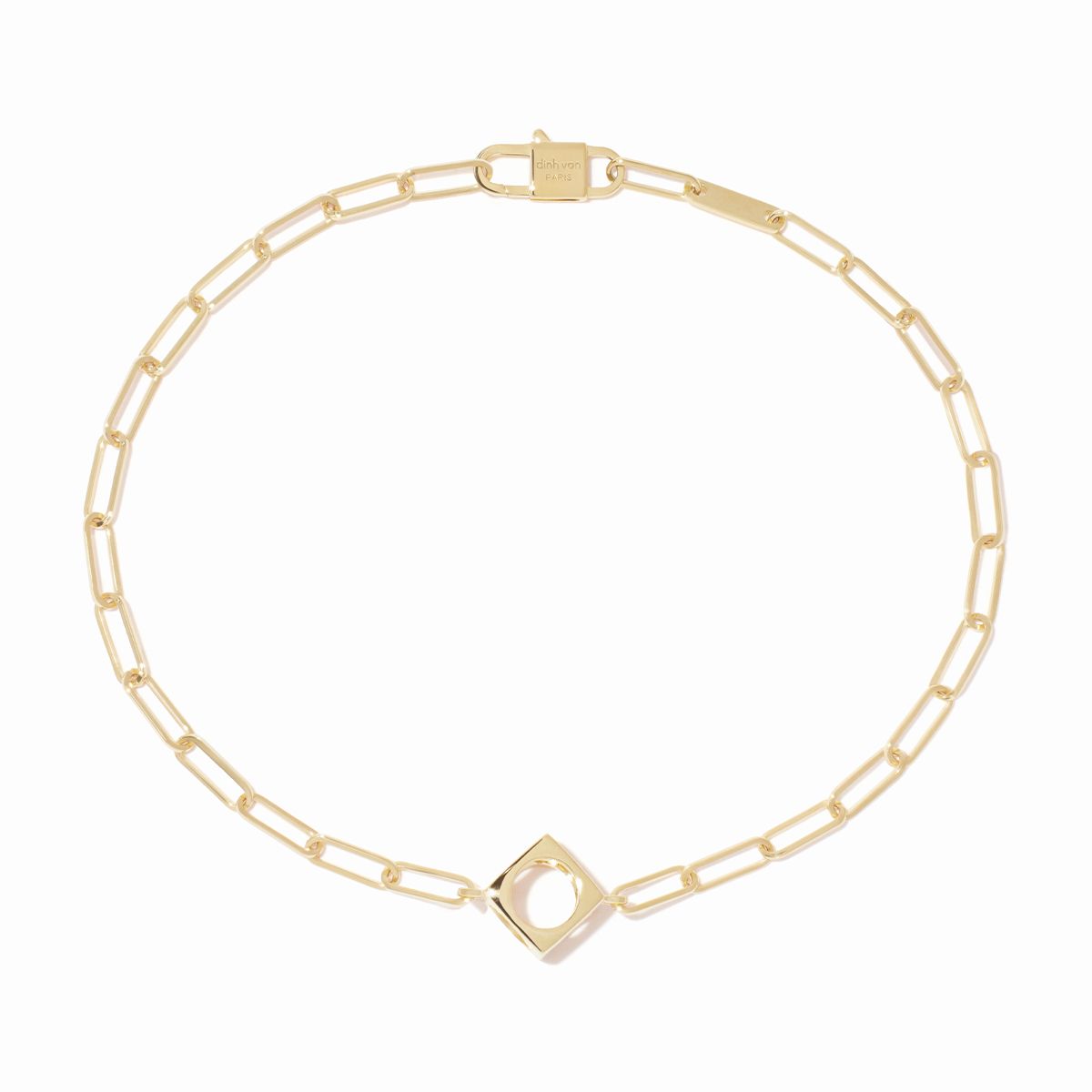 Bracelet sur chaîne Le Pavé petit modèle