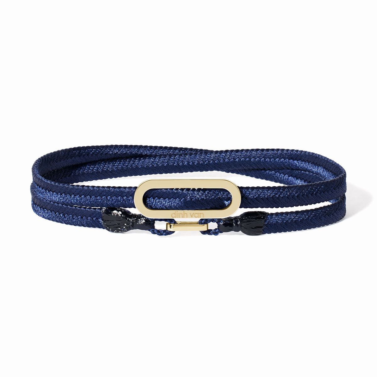 Bracelet tissé Maillon bleu marine 