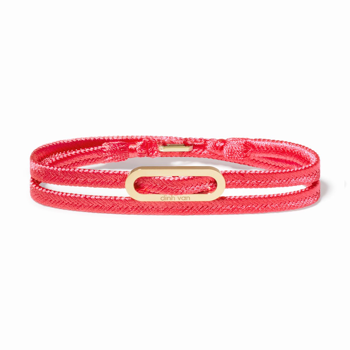 Bracelet tissé Maillon rose  
