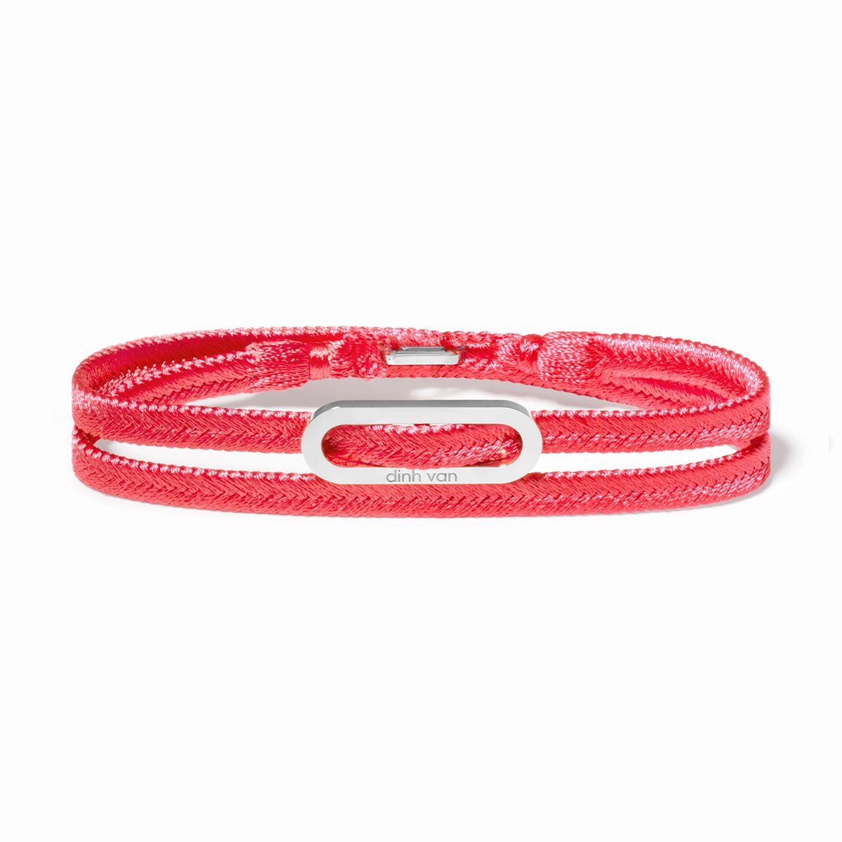 Bracelet tissé Maillon rose  