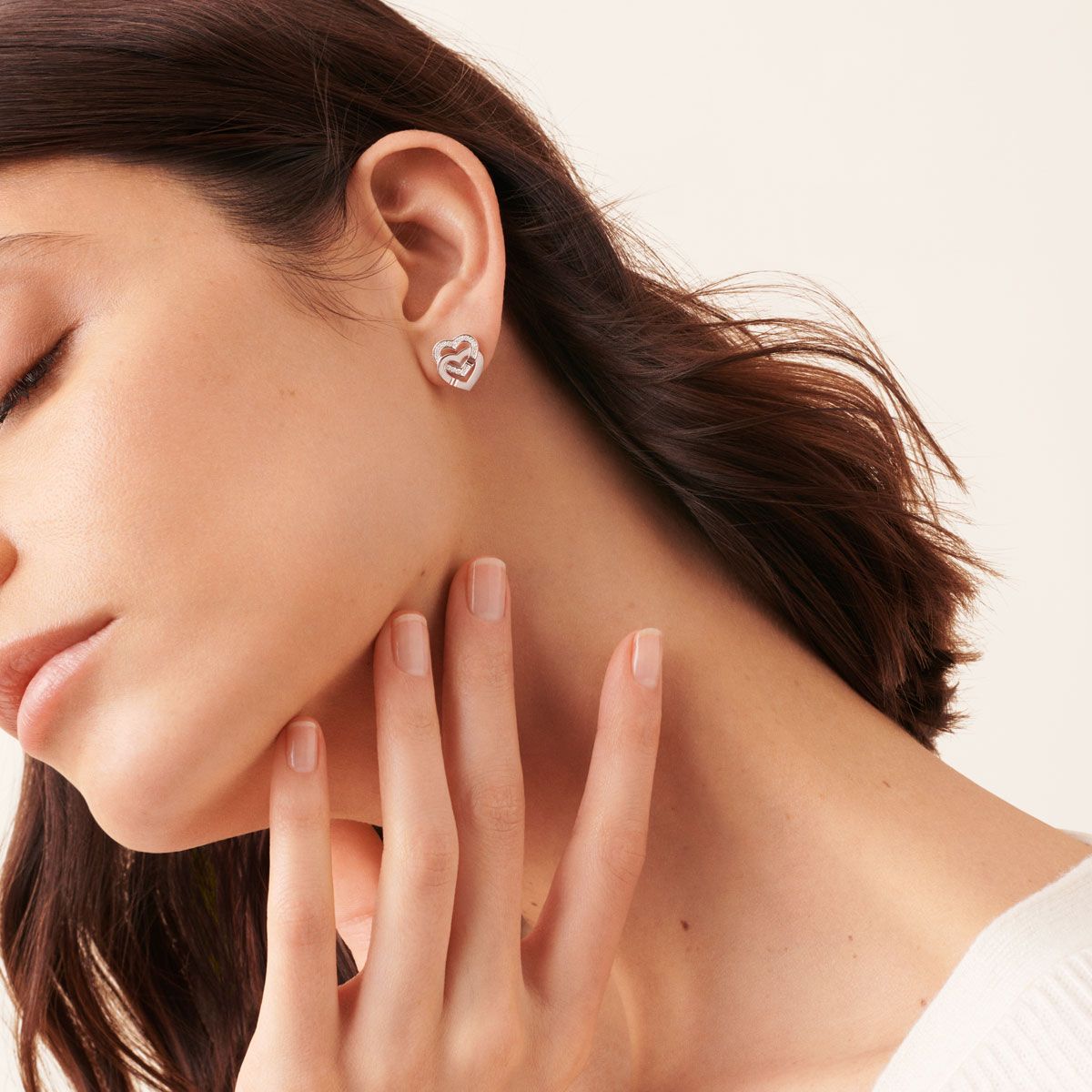 Mono puce d'oreille Double Cœurs petit modèle
