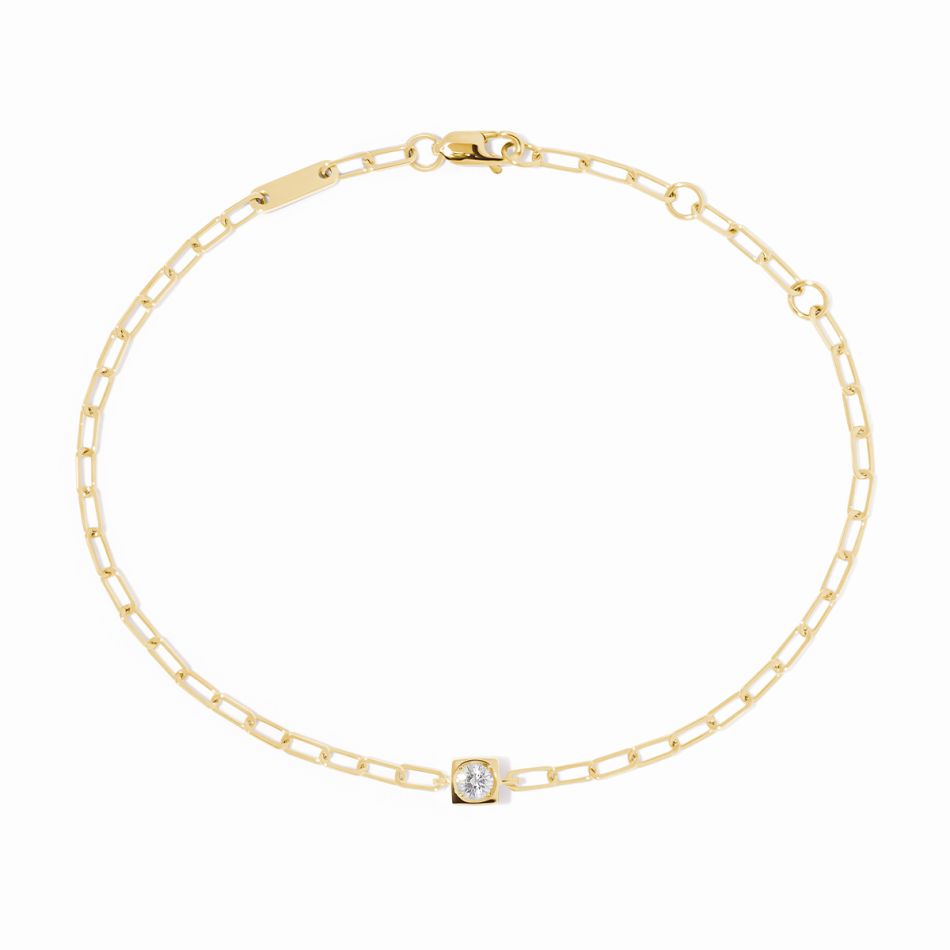 Bracelet sur chaîne Le Cube Diamant 
