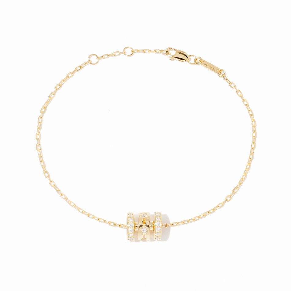 Bracelet sur chaîne Pulse pavé 3 rangs