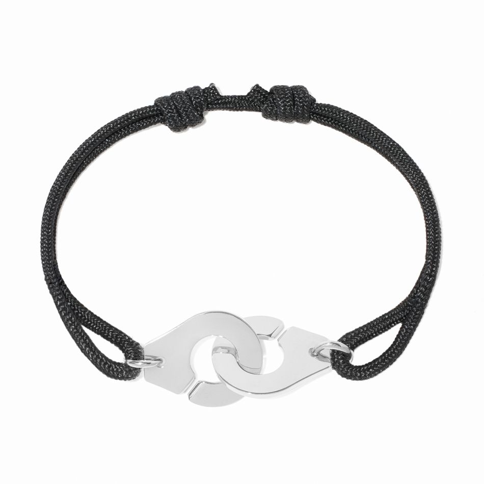 Bracelet sur cordon Menottes dinh van très grand modèle